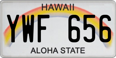 HI license plate YWF656