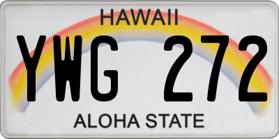 HI license plate YWG272