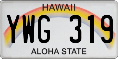 HI license plate YWG319