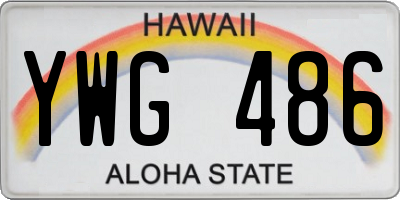 HI license plate YWG486