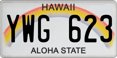 HI license plate YWG623