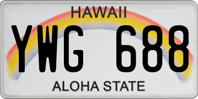 HI license plate YWG688