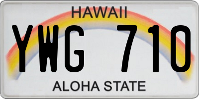HI license plate YWG710