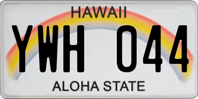 HI license plate YWH044
