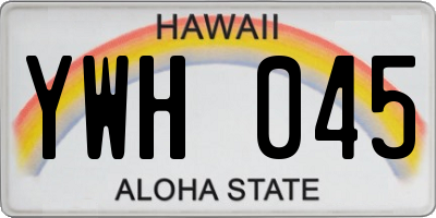 HI license plate YWH045