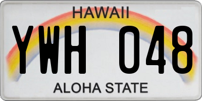 HI license plate YWH048