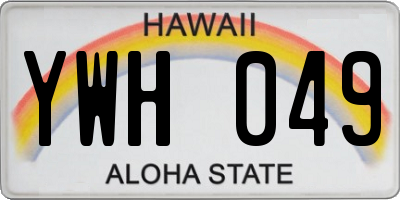 HI license plate YWH049