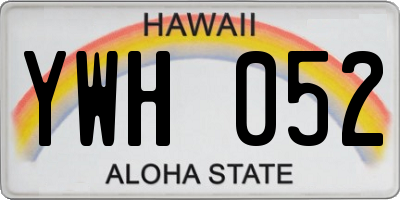 HI license plate YWH052