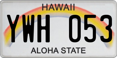 HI license plate YWH053