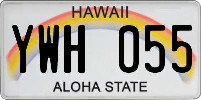 HI license plate YWH055