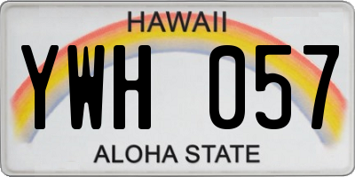 HI license plate YWH057
