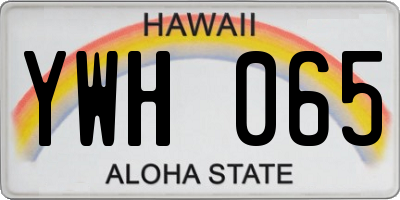 HI license plate YWH065