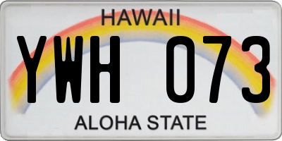 HI license plate YWH073