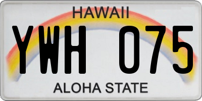 HI license plate YWH075