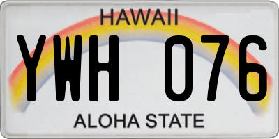 HI license plate YWH076
