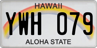 HI license plate YWH079