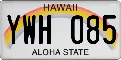 HI license plate YWH085