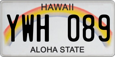 HI license plate YWH089