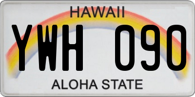 HI license plate YWH090