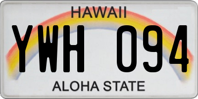 HI license plate YWH094