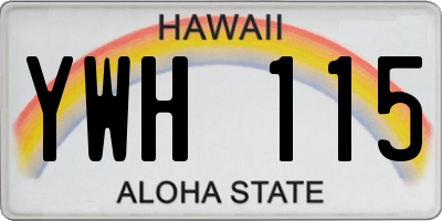 HI license plate YWH115