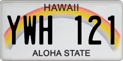 HI license plate YWH121