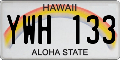 HI license plate YWH133