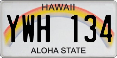 HI license plate YWH134