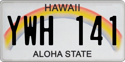 HI license plate YWH141