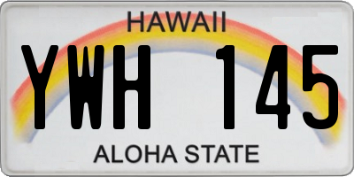 HI license plate YWH145