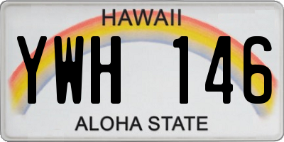 HI license plate YWH146