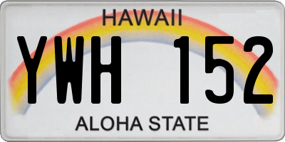 HI license plate YWH152