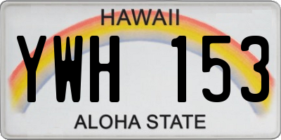 HI license plate YWH153