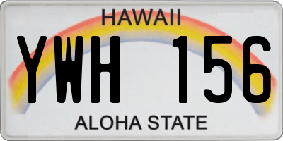 HI license plate YWH156