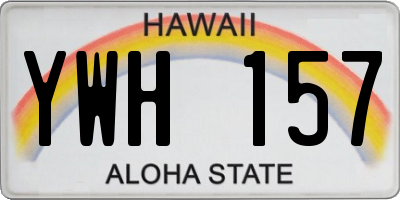 HI license plate YWH157