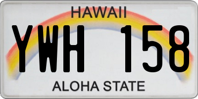 HI license plate YWH158