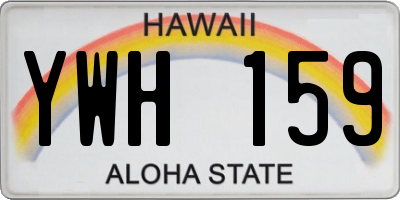 HI license plate YWH159