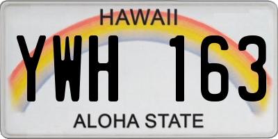 HI license plate YWH163
