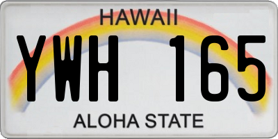 HI license plate YWH165