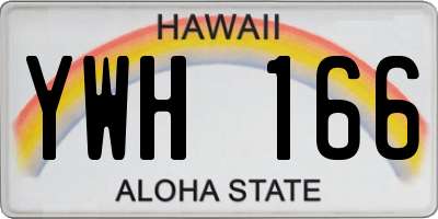HI license plate YWH166