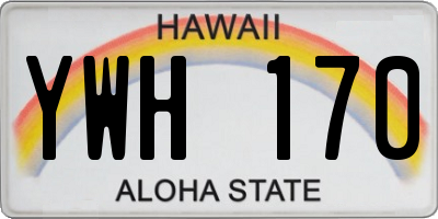 HI license plate YWH170