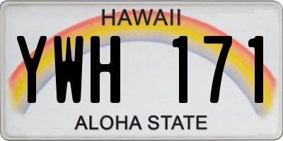 HI license plate YWH171