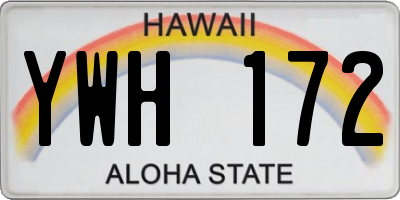 HI license plate YWH172