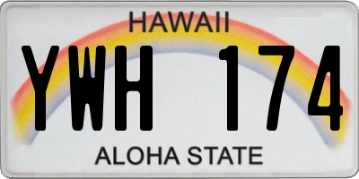 HI license plate YWH174