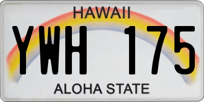 HI license plate YWH175