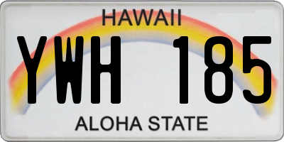 HI license plate YWH185