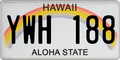 HI license plate YWH188
