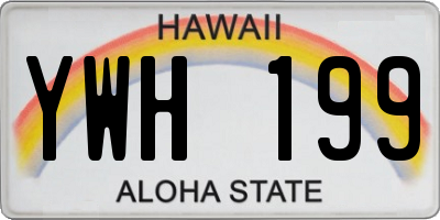 HI license plate YWH199