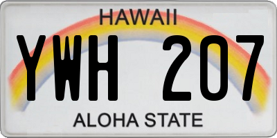 HI license plate YWH207