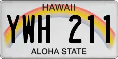 HI license plate YWH211